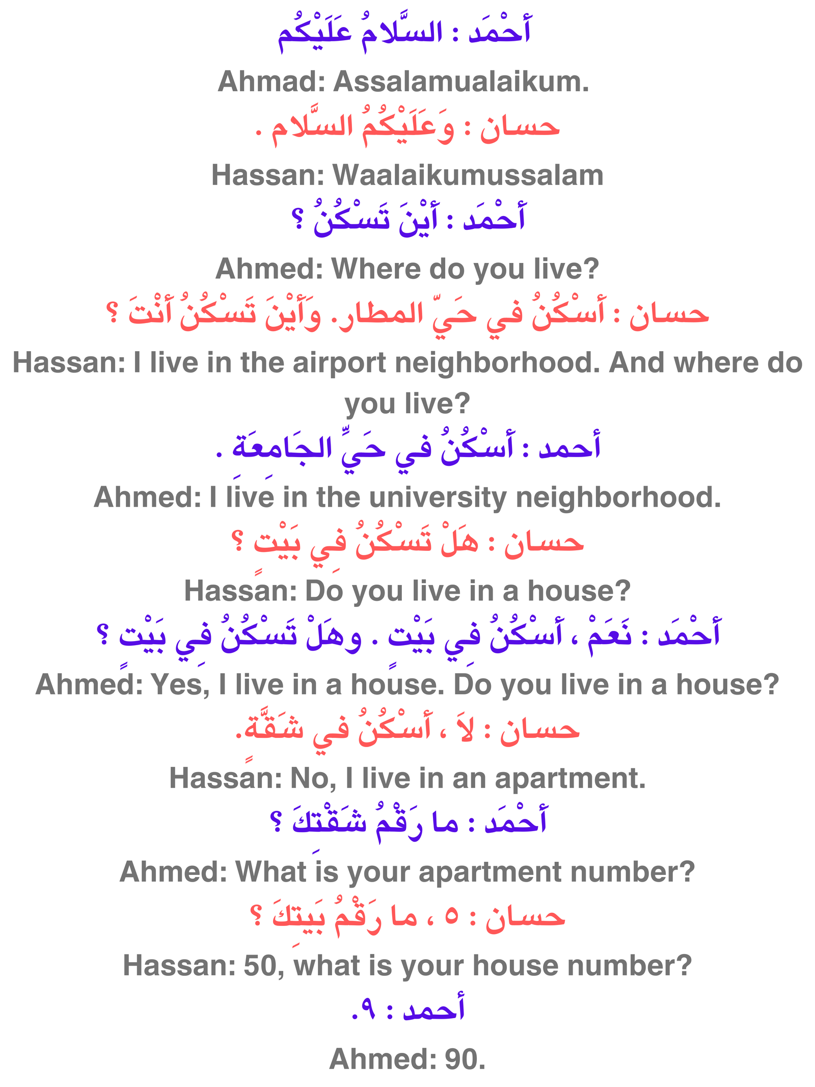 Lesson 1 English CORRECTION ARABIC.MY